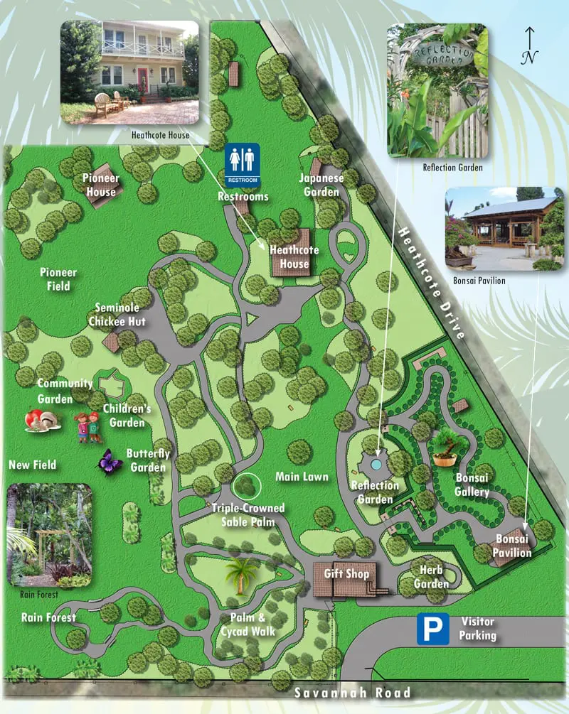Provided is an image of Heathcote's printable map of exhibits.